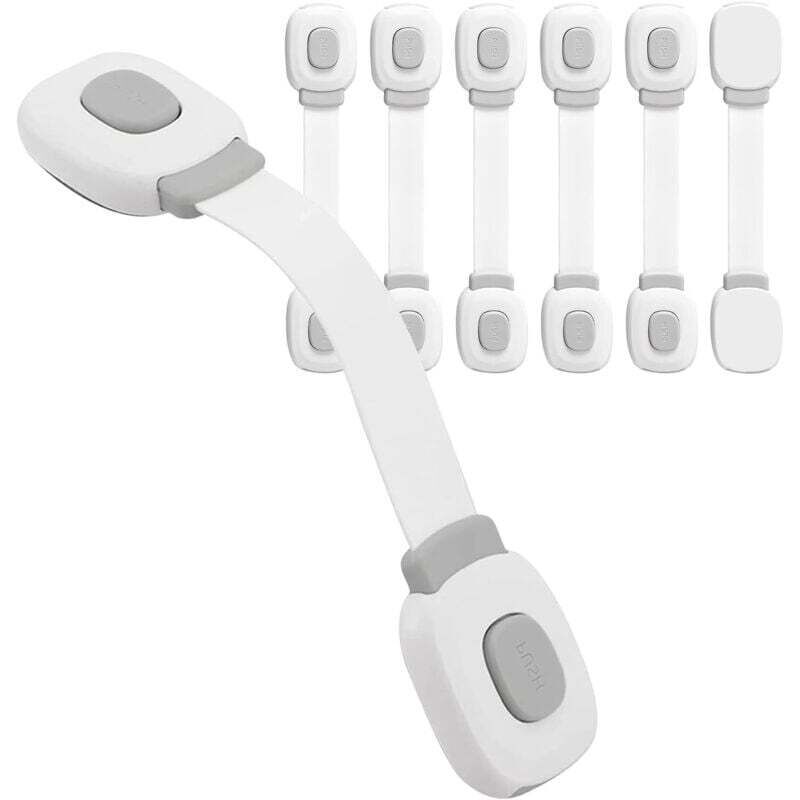 Porte Securite Bebe 6 Pièces, Bloque Tiroir Placards Loquets et Frigo Securite Placard Enfant Protection Bebe Maison