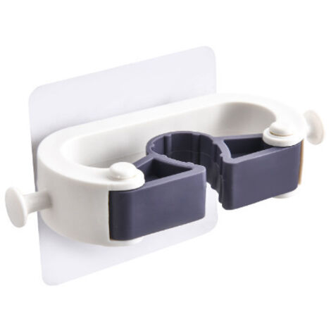 Porte-serpillère Mural Organisateur De Produits De Nettoyage Serpillière Support Mural Balai Support Mural Pour Balai Cintre Mural Balai Robuste Pince à Vadrouille Blanche