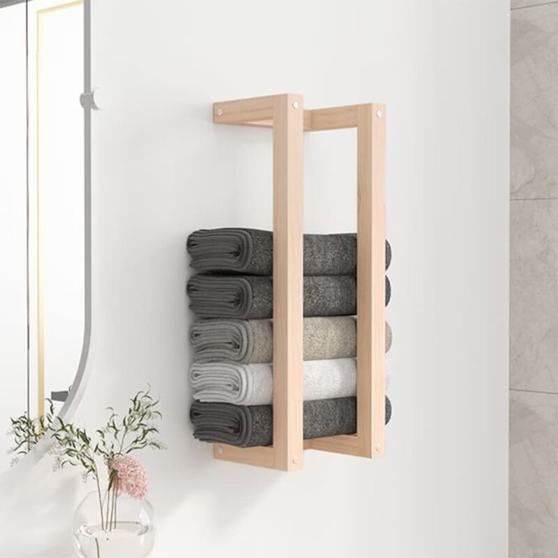 Torana - Porte-serviette 23x18x60 cm Bois de pin massif
