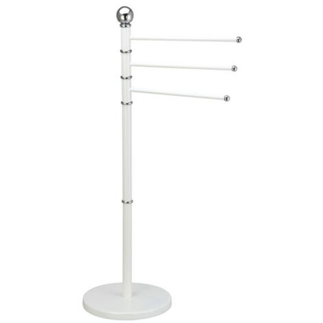 Porte serviette 3 branches epoxy blanc - MSV