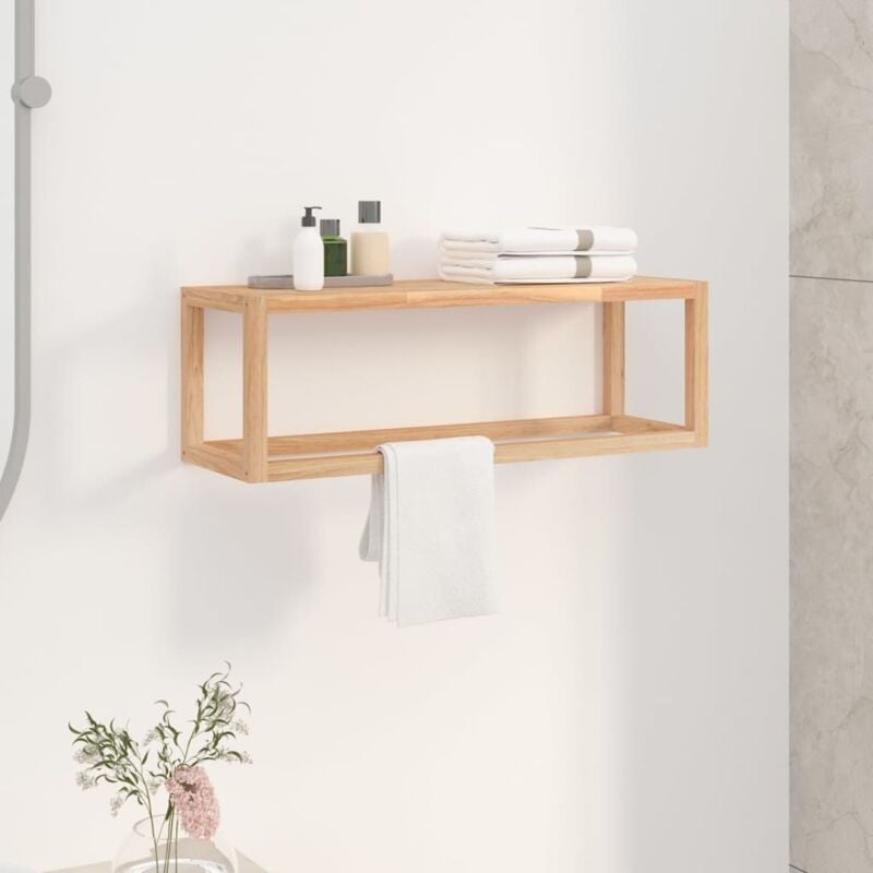 The Living Store - Porte-serviette 60x20x20 cm Bois massif de noyer Brun