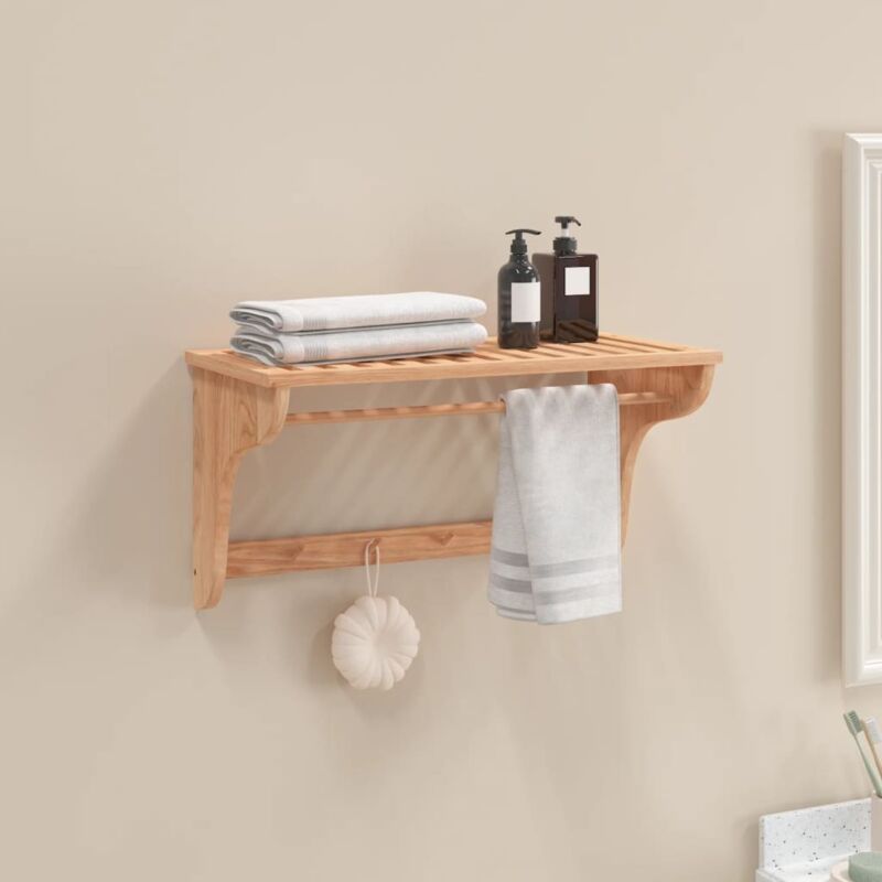 Porte-serviette 60x30x35 cm Bois massif de noyer Vidaxl