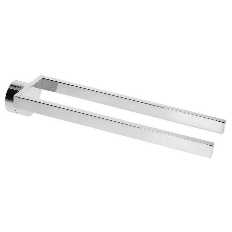 Le Sanitaire - Porte-serviette à 2 bras longueur 300 mm à percer ou à coller
