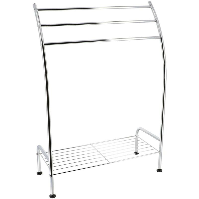 Tendance - Porte serviettes 1 etagere 3 barres - chrome