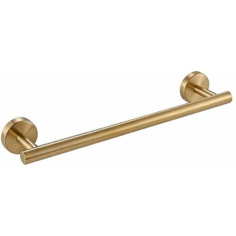Porte Serviette Barre Porte-Serviettes Murale Simple en Acier Inoxydable, Support for Serviettes de Cuisine, étagère, Cintre, Tige antirouille, matériel Salle Bain(Gold,40cm)