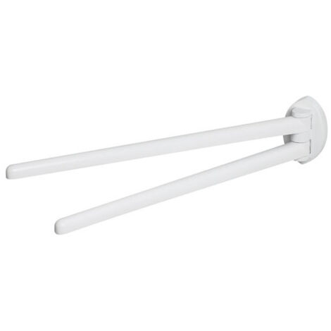 Porte serviette blanc 2 barres 44cm lemon - SPIRELLA
