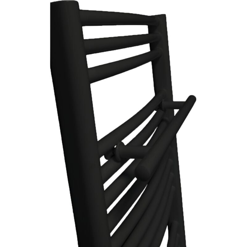 Stano. - Porte-serviette coda pour sèche-serviette noir mat