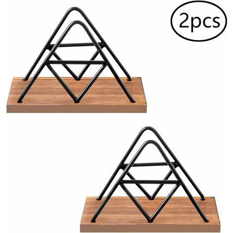Porte Serviette de Table 2 Pièces Porte Serviettes Support pour Serviettes en Papier Métal Porte Serviette de Table en Papier Triangulaire Porte Serviette Papier,Papier Table Porte-Serviettes
