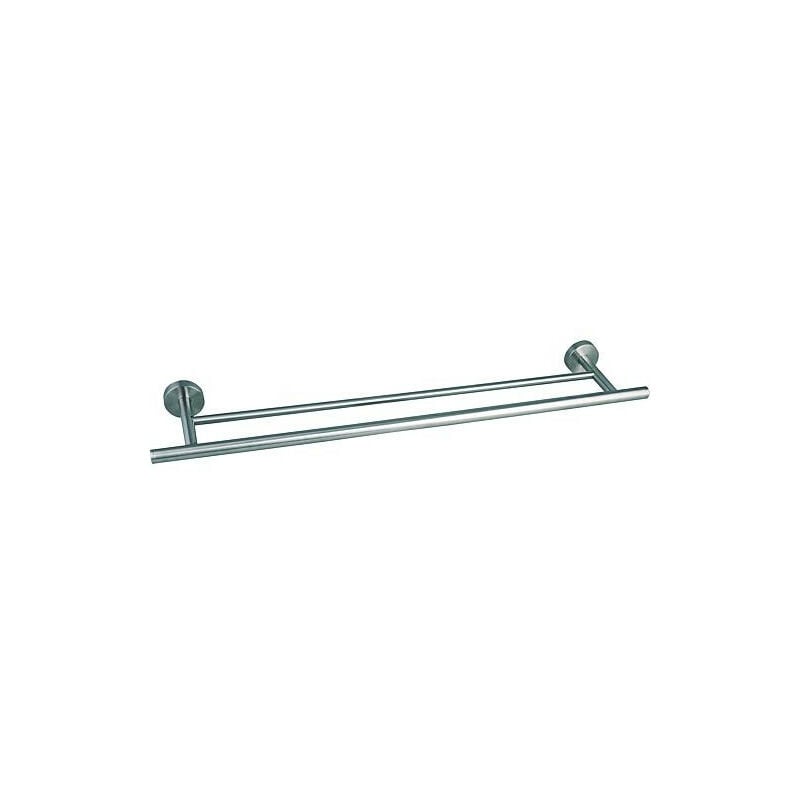Banyo - Porte-serviette double Axial l : 700mm, inox matt avec fixation