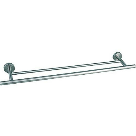 Porte-serviette double Axial L : 700mm, inox matt avec fixation