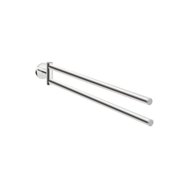 Evenes ® - Porte-serviette Eldrid 2 bras amovible laiton chromé