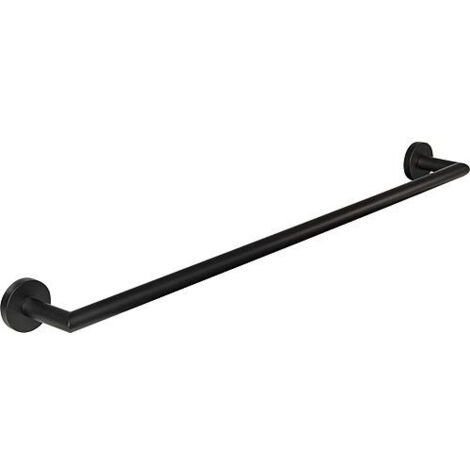 Porte-serviette Eldrid nero laiton, noir, L : 845mm fixation incluse, angulaire