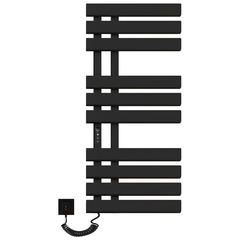 Porte Serviette Electrique, 500x1100mm Chauffe Serviette Thermostatique Intelligent, Mural Radiateur Salle de Bain, Serviettes Chauffant Seche,