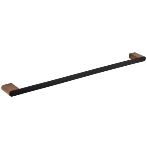 Porte-serviette GALLA en laiton noir et doré 60 x6 x2 cm