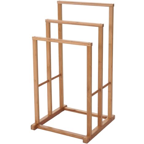 Étagère Porte-Serviettes Bambou Salle de Bain 3 Niveaux | ANCHOR.STUDIO