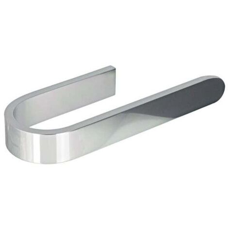 Porte-serviette MATERIA en aluminium brillant éloxé chromé - 22,8 x 7,6 x h3 cm - avec adhésif 3M