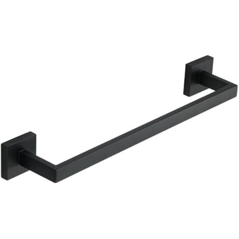 Porte Serviette Mural en SUS304 Acier Inoxydable 40 CM, Barre Sèche Serviette Noir avec Vis Cachées et Tube Épaissi, Support Solide pour Salle de Bain, Cuisine, Installation par Perçage