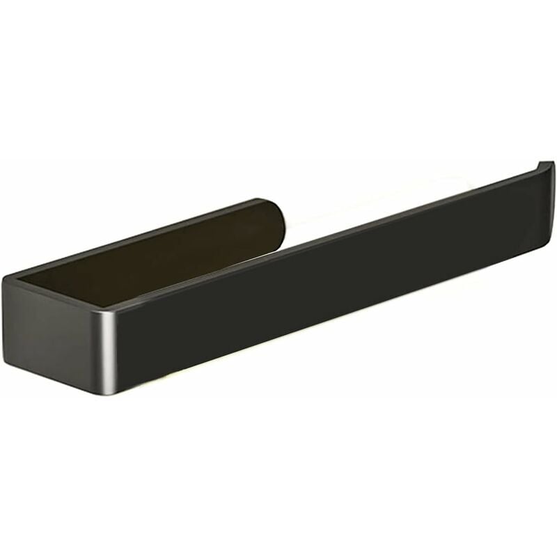 Ensoleille - Porte Serviette Noir, Accroche Serviette Salle de Bain, Porte Torchon sans Perçage Noir, Auto-adhésif Porte Serviette Murale pour Salle