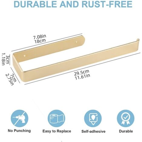 Porte Serviette or, 29.5 CM Support Serviette Salle de Bain,Support Serviette, Antirouille et Résistant à la Corrosion, pour Salles de Bains, Chambres