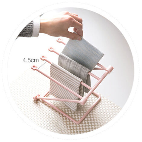 Porte-serviette pliable pour cuisine, rangement vertical torchons et lingettes, support lavable bleu