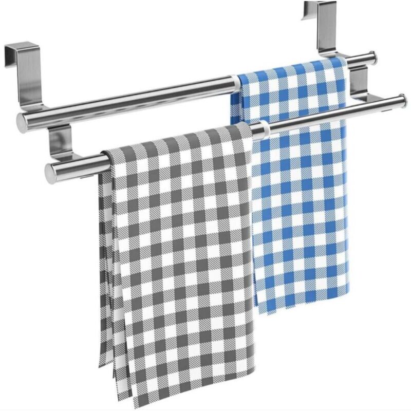 Fitags - Porte Serviette, Porte Serviette Salle De Bain, Porte Torchon Cuisine sans Percage, Au-Dessus De La Porte Porte Serviette Extensible pour