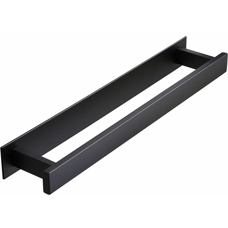 Lucky-88 - Porte Serviette Salle de Bain, Auto-Adhésif Support Serviette 40cm Porte-Serviettes sus 304 Acier Inoxydable, Noir