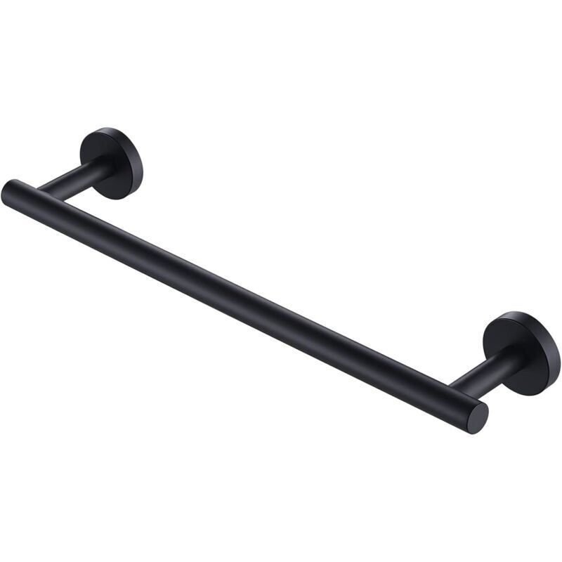 Porte Serviette Salle de Bain Mural Porte Serviette Adhésif 40cm Acier Inoxydable SUS304 Porte Serviette Noir Mat