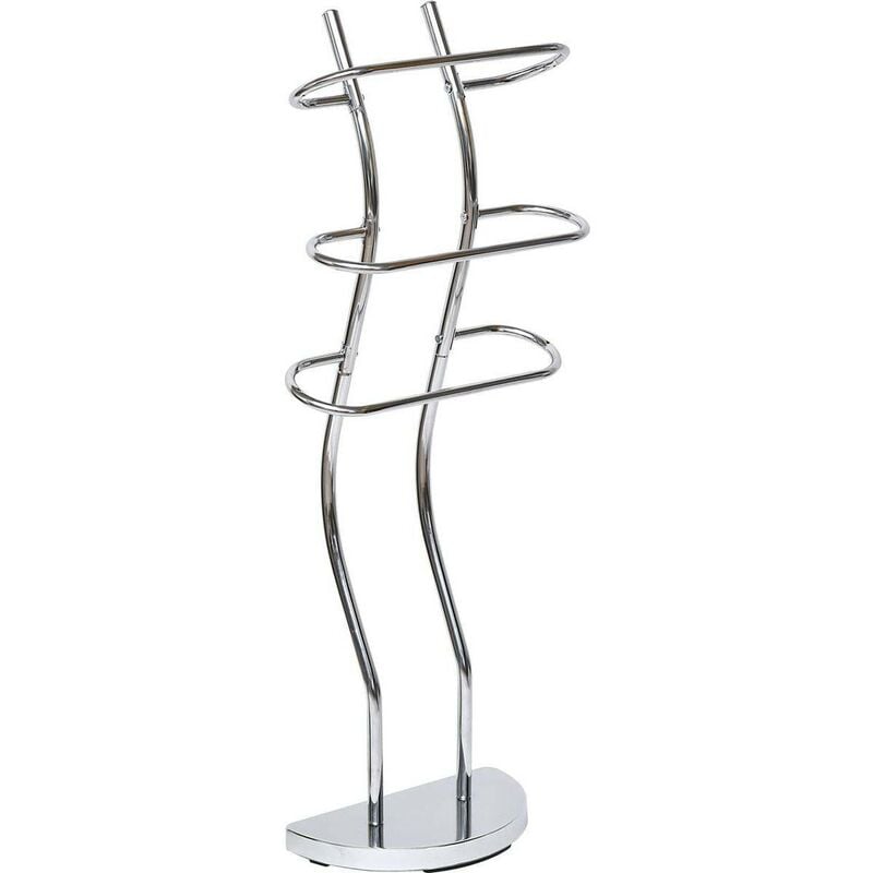 Tendance - Porte serviettes design metal 3 bras - chrome