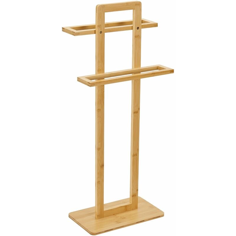 Helloshop26 - Porte-serviette sur pied 85 x 33,5 x 20 cm bambou