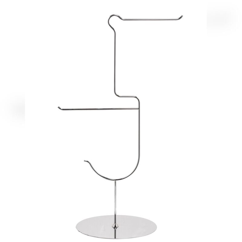 Metaform - Porte-serviette sur pied poli en acier inox mod. pellicano