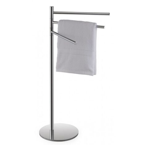 Porte serviette triple pivotant sur pied OMEGA laiton chromé 37x85x25 cm
