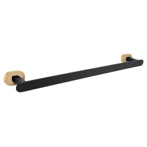 Porte-serviette YUKON en laiton noir doré 50,6 cm