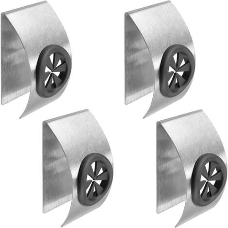 Porte-serviette,Patère Autocollant Salle de Bain,Pince à serviette porte-serviettes en acier inoxydable autoadhésif ovale,4PCS