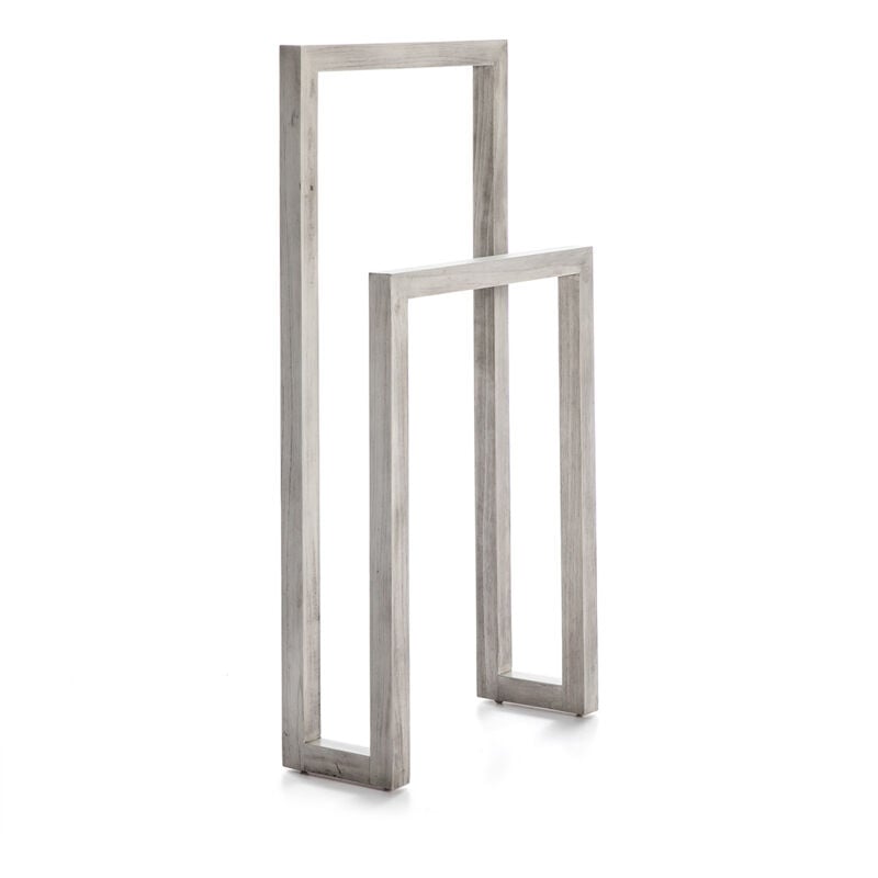 Fijalo - Porte-serviettes 55x21x110 Bois Gris Voilé