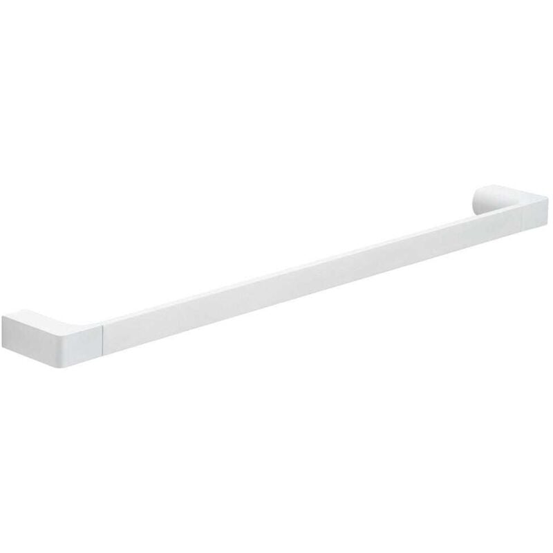 Kiamami Valentina - Porte-Serviettes 60 Cm Blanc Mat Laiton Chromé - Fixation Avec Vis Incluses - Jacinthe Giacinto