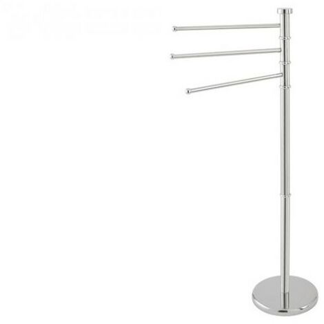 Porte-serviettes à 3 bras en acier chromé, hauteur 93 cm, ligne Key B.