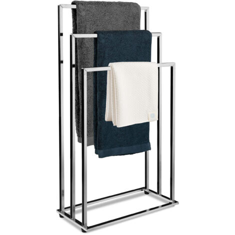 Porte-serviettes à 3 bras, pneu chromé