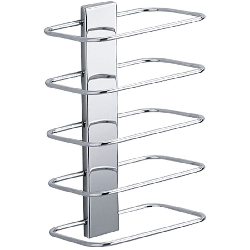 Inda - Porte-serviettes à étagères en chrome poli