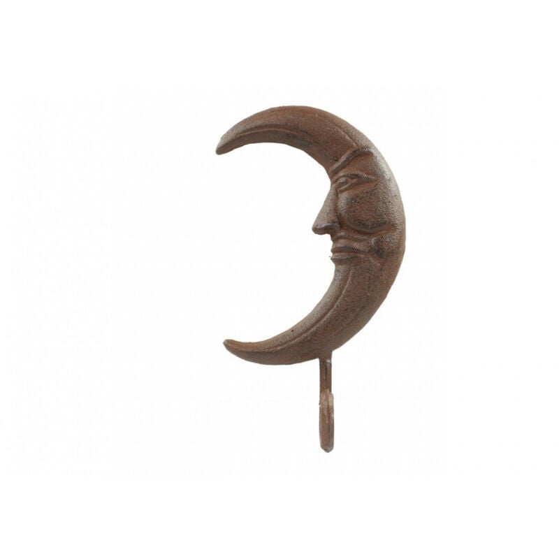 Porte serviettes accroche lune fonte - Fonte - Marron - Décoration d'Autrefois