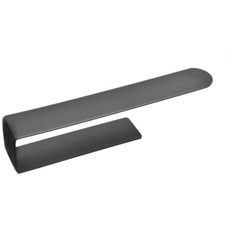 Porte-serviettes, acier inoxydable, capacité 5 kg, 24,5 cm, noir mat