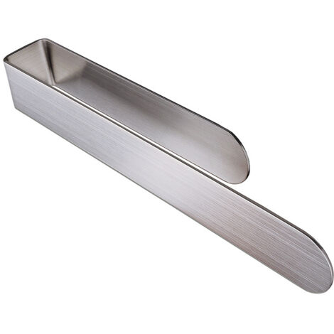 Porte-serviettes adhésif 20 cm, sans perçage, petite étagère de salle de bain, acier inoxydable argenté