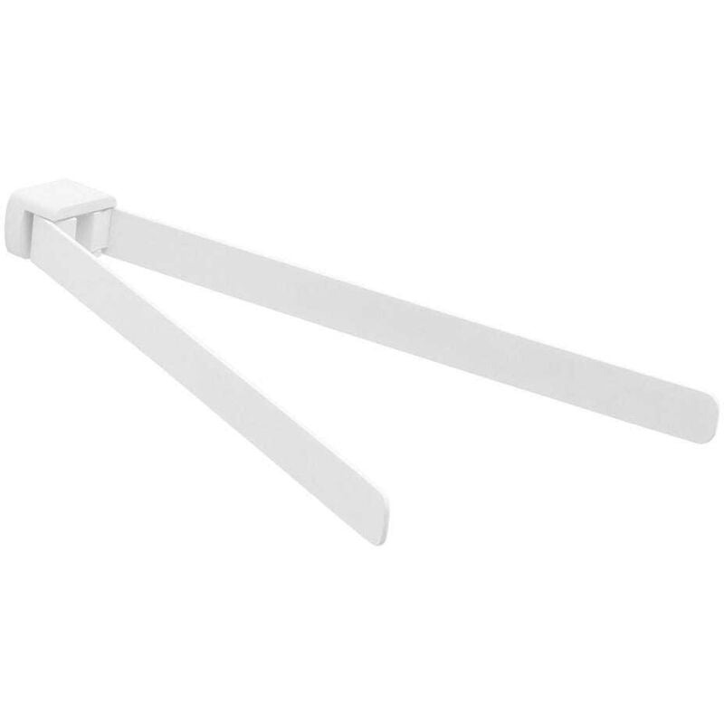 Kiamami Valentina - Porte-Serviettes Articulé Blanc Mat Laiton Chromé - Fixation Avec Vis Incluses Giacinto