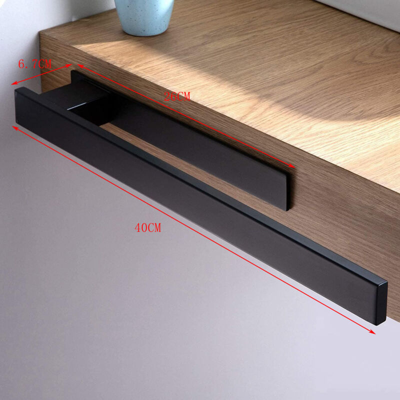Porte-serviettes auto-adhésif 40 cm - Acier inoxydable noir, sans perçage, pour salle de bain et cuisine