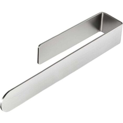 Porte-serviettes autocollant sans perçage, porte-serviettes de salle de bain, 37 cm, argent brossé