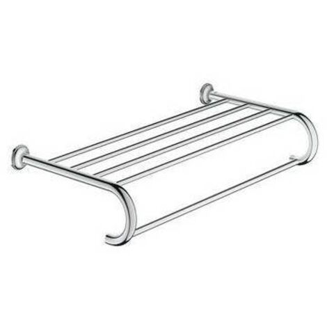 PORTE-SERVIETTES AVEC ÉTAGÈRE ESSENTIALS AUTHENTIC Dimensions : Chrome