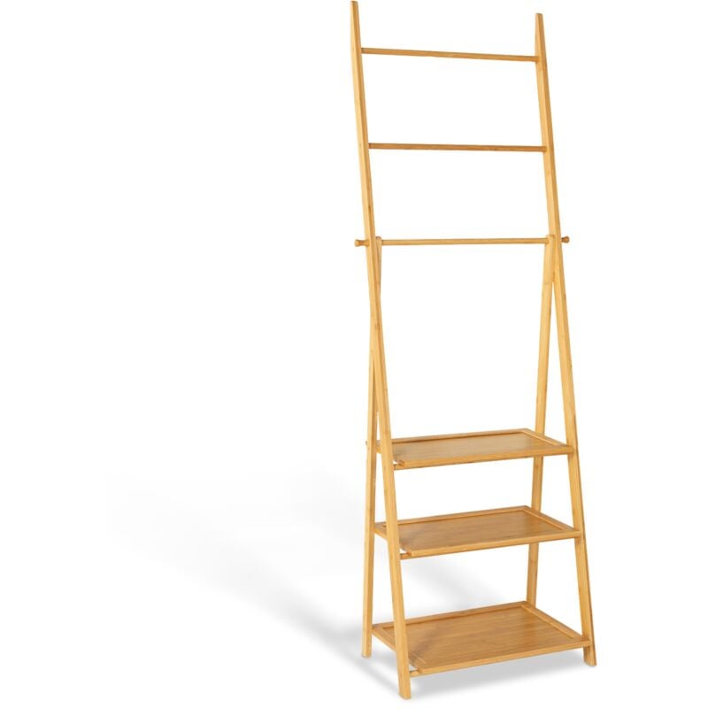 Porte-serviettes 3 niveaux lana 3 étagères en bambou