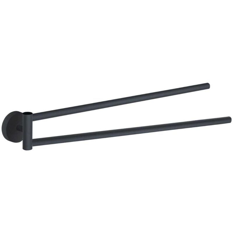Kiamami Valentina - Porte-Serviettes à Charnière En Acier Inoxydable Noir Mat Violetta