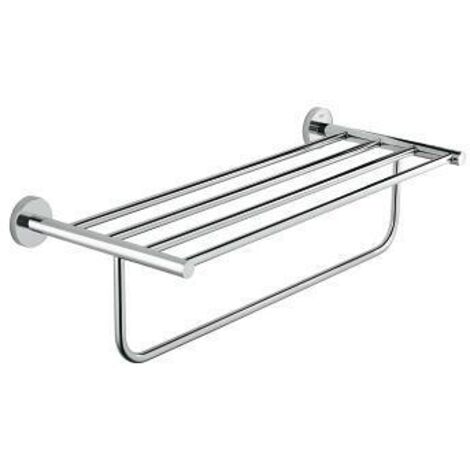 Porte-serviettes chrome 564 mm – Fixation cachée – Finition GROHE StarLight – Élégant et durable pour salle de bain