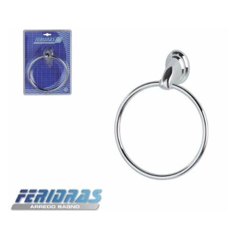 Porte-serviettes chromé Easy Loop pour accessoires de salle de bains Home