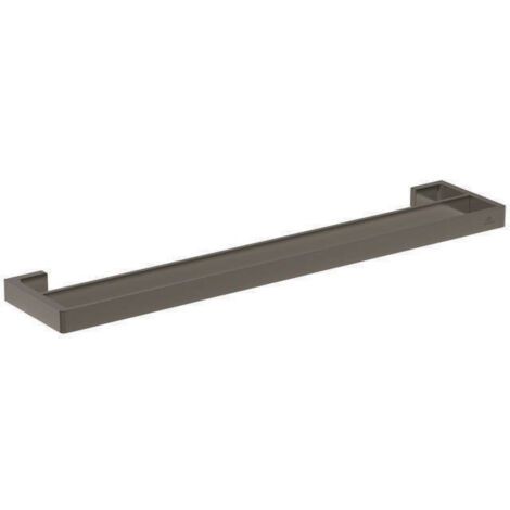Porte-serviettes CONCA double, carré, 600 mm gris magnétique IDEAL STANDARD